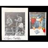 Boxing Interest - Potograph of Muhammad Ali & Leon Spinks Signed Photograph, measures 10'' x 8'',