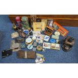 A Quantity of Tins & Collectibles, to include biscuit tins, old paraffin burner, etc.
