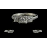 Ladies Superb Quality 14ct White Gold Diamond Set Dress Ring. Marked 14ct to Shank. All Diamonds