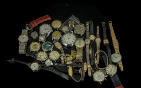 Mixed Lot of Low Value Watches, and associated. Manual wind and quartz, ladies and gents, mixed