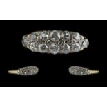 Antique Period - Excellent 18ct Gold Diamond Set Dress Ring. Marked 18ct to Interior of Shank. The