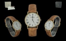 Baume and Mercier Geneve Gents 18ct Gold Cased Dress Watch with Signed Baume and Mercier Tan Leather