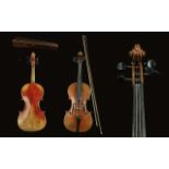 German Violin & Bow, after Rigat Rubus, Russian Violin maker with good quality violin case plus