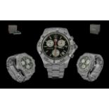 Tag-Heuer Aquaracer Divers, stainless steel chronograph wrist watch. Features multi dials,