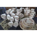 Large Colclough Bone China Tea Service, comprises 2 teapots, 5 sugar bowls, 3 milk jugs, 19 cups, 14