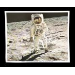 Space Travel Interest - Signed Colour Photograph of Buzz Aldrin, measures 8'' x 10''.