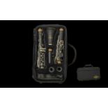 Gear4Music Student Clarinet in fitted case, made in USA, in black fabric fitted case.