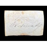 Royalty Interest - Card Signed by Queen Victoria, measures 3.25'' x 2.25''.