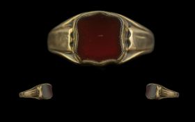 18ct Gold Gent's Signet Ring, set with a