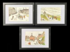 Three David Ansell Watercolours Original