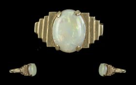 18ct Gold Attractive Single Stone Opal S