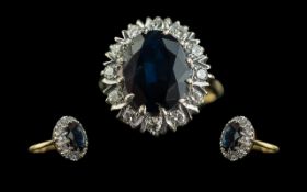 Ladies 18ct Gold Attractive Sapphire and