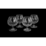 Four Waterford Crystal Brandy Balloons,