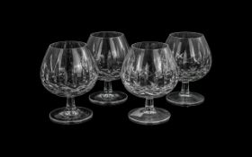 Four Waterford Crystal Brandy Balloons,