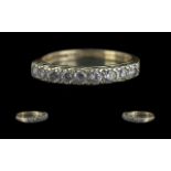 Ladies - 9ct Gold 9 Stone Diamond Set Ri