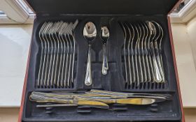 Steinbach Boxed Canteen of Cutlery, setting for six in wooden fitted box.