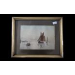 Pair of Seascapes by George Stanfield Walters (1838-1924), mounted framed and glazed,