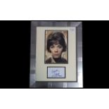 Photograph of Linda Thorsun with Signature, in the Avengers period, mounted, framed and glazed,