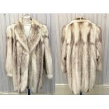 Beautiful 3/4 Length Mink Jacket, cream, made by Furs by Stephen of Blackpool, side slit pockets,