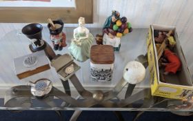 A Collection of Assorted Pottery & Porcelain, comprising Royal Doulton 'Balloon Lady' figure,