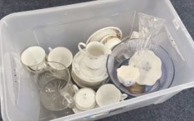 Collection of Assorted Porcelain & Glass, including Noritake Tarkington tea set, comprising a lidded