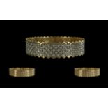 Ladies Superb Quality Hand Made 18ct Gold Diamond Set Bangle, comprising good quality diamonds,