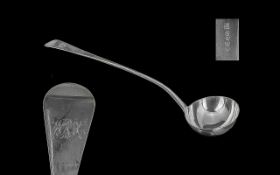 William IV Sterling Silver Ladle of Pleasing Proportions. Hallmark London 1836, Makers Mark John,