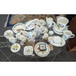 Collection of Portmeirion 'Botanic Garden' China, including a large coffee pot, tea pot, four cups,