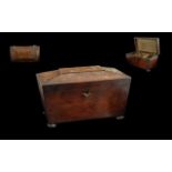 An Early Victorian Sarcophagus Tea Caddy,