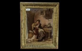 Crystoleum After Rudolf Epp, Rudolth Epp, framed.