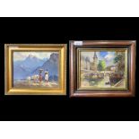 Two Decorative Oil Paintings,