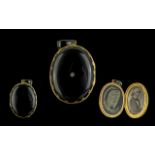 Victorian Period 1837 - 1901 Superb Quality 18ct Gold and Black Enamel Double Gentleman's Hinged