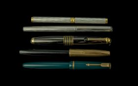 A Fine Collection of Vintage Fountain Pens ( 5 ) In Total.