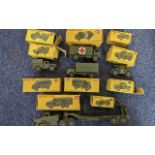 A Collection of Dinky Die Cast Toys, to include 621 Three Ton Army Wagon, 623 Army covered wagon,
