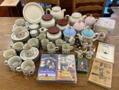 Collection of Pottery & Porcelain, including four Sadler Shooting Scene teapots,