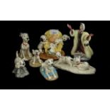 Royal Doulton Disney Collection 101 Dalmation Figures, comprising Cruella de Vil,