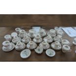 Royal Standard 'Mandarin' Tea Set, comprising 12 tea cups, saucers and side dishes,