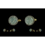 Pair of Gold-Plated Silver Cufflinks set