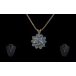 Attractive Ladies 10ct Gold Opal Cluster