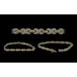 18ct Gold Diamond Set Bracelet, set with