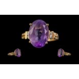 14ct Gold Attractive Amethyst and Diamon