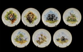 David Shepherd Wall Plates, all depicting wild animals.