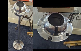 Champagne Ice Bucket on Stand with apertures for glasses. Height 34".