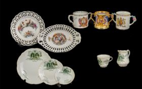 Aynsley Coronation 1902 William Whiteley Set, comprising 6 cups and saucer,