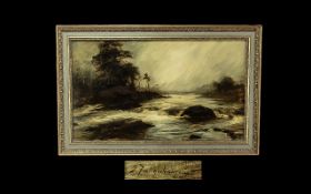 Scottish Victorian Painting Interest. An Atmospheric Victorian Oil Painting by the famous Scottish