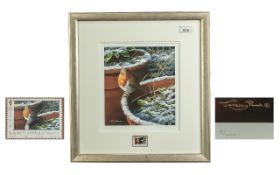 Jeremy Paul Signed Limited Edition Print 'Robin - Winter's Friend', mounted, framed and glazed, with