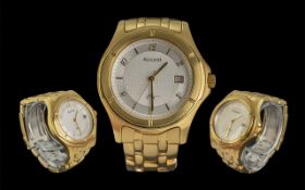 Pulse by Accurist Gents Gold Plated Wrist Watch.