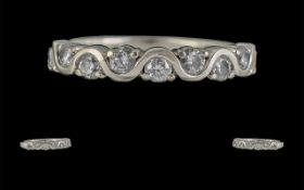 18ct White Gold Diamond Set Eternity Ring,