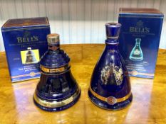 Two Bell's Limited Edition Old Scotch Whisky Decanters, boxed Golden Jubilee Decanter,
