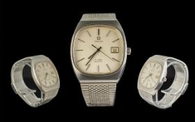 Omega De Ville Gent's Quartz Stainless Steel Wrist Watch, circa 1980s,